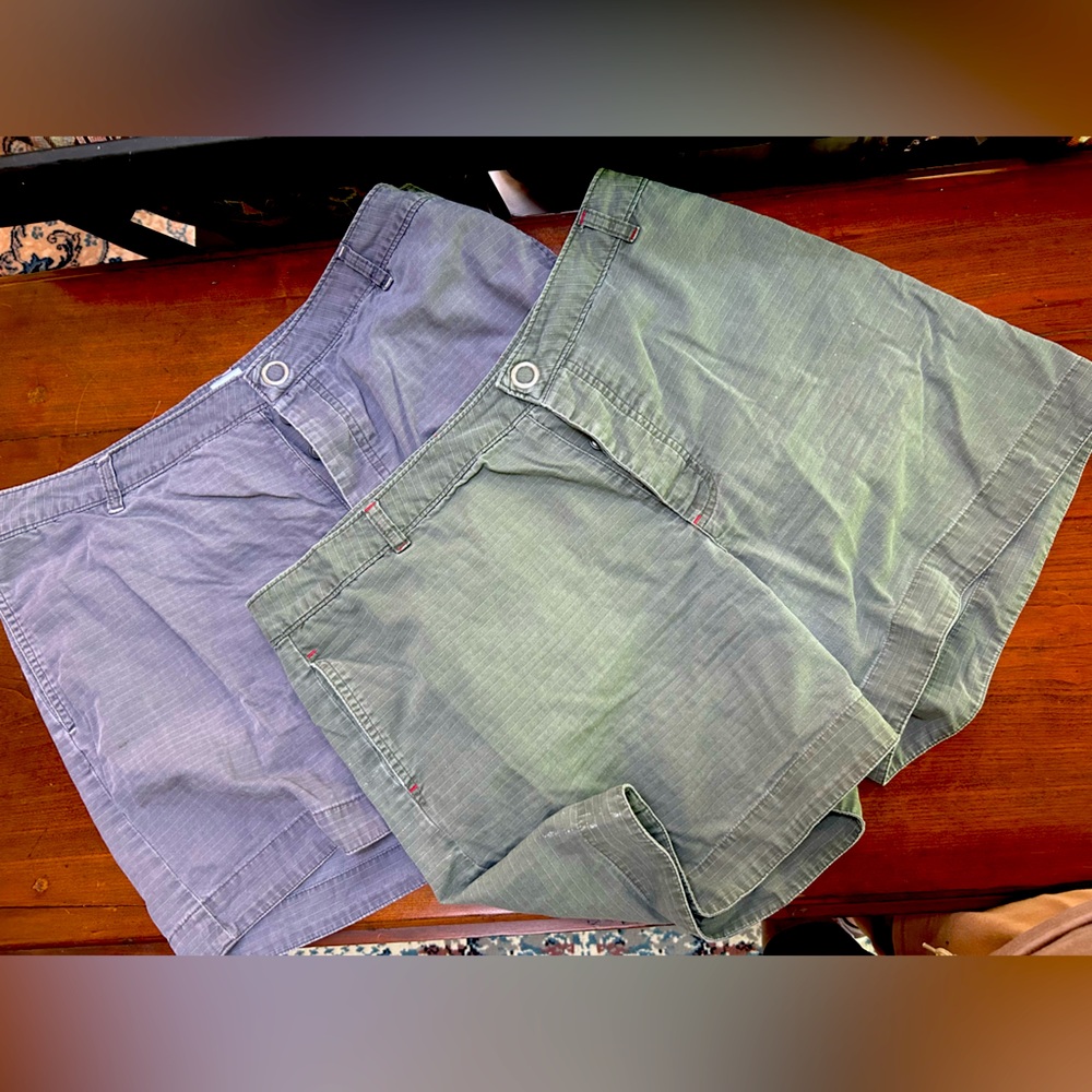 2pr/Set:Gap Factory store Women's Shorts - 1Gray & 1GrassGreen, button fly, snap